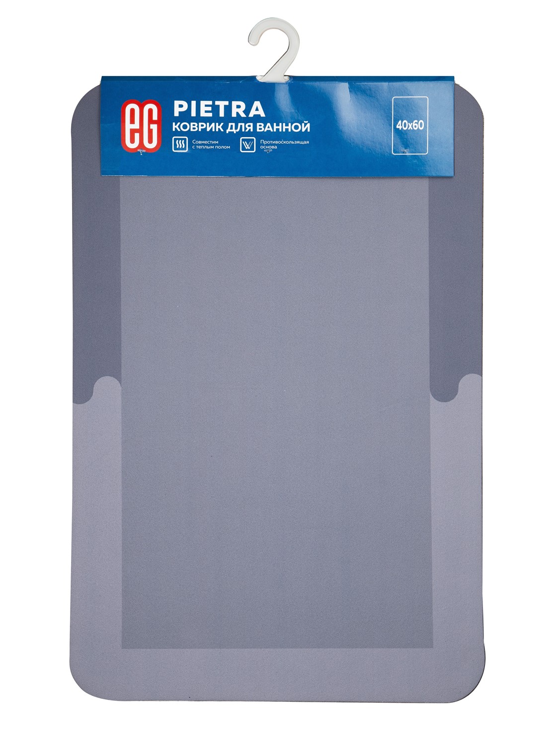 ЕГ Пьетра Диатомитовый коврик для ванной, 40х60 см прям