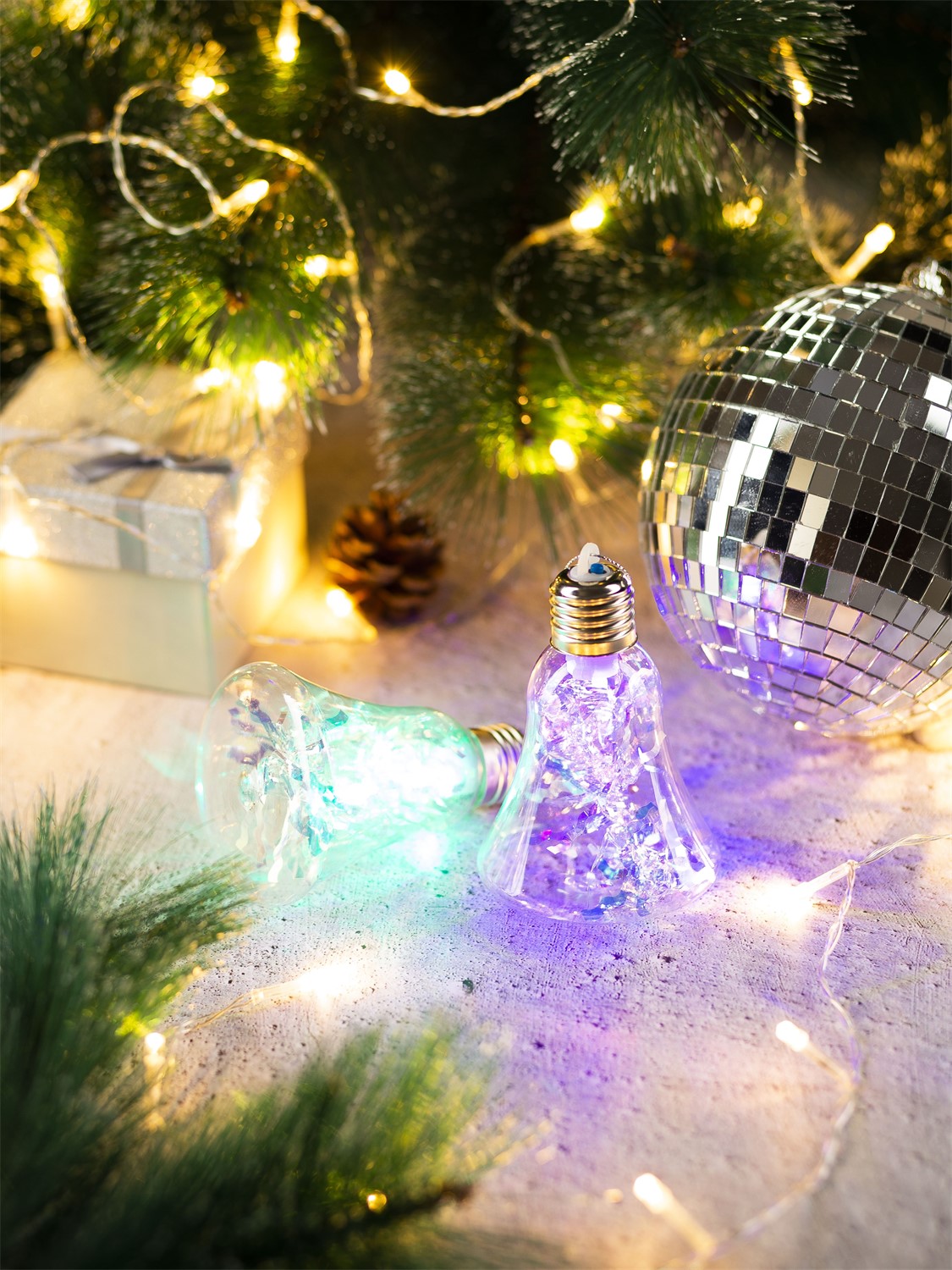 СТАРТ НГ 1Лед Колокол 8х4х12 см мульти -24