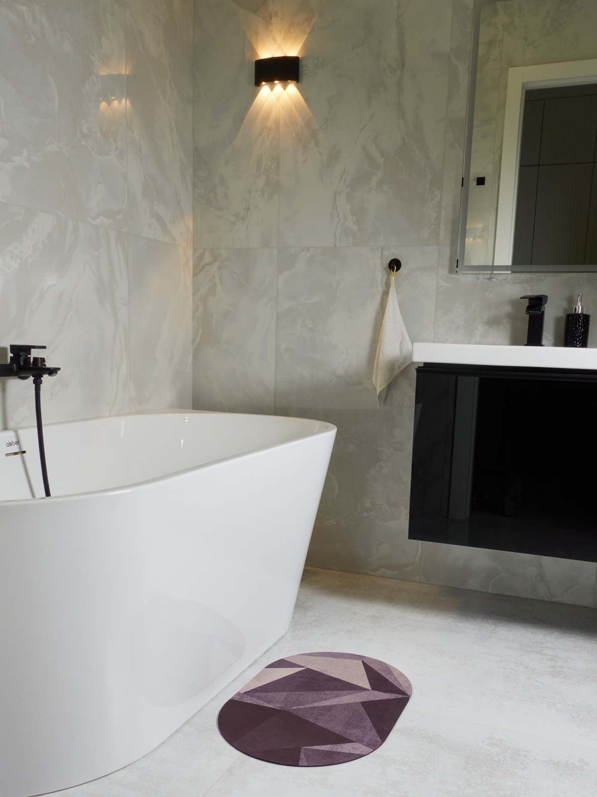 ЕГ Пьетра Диатомитовый коврик для ванной, 40х60 см овал