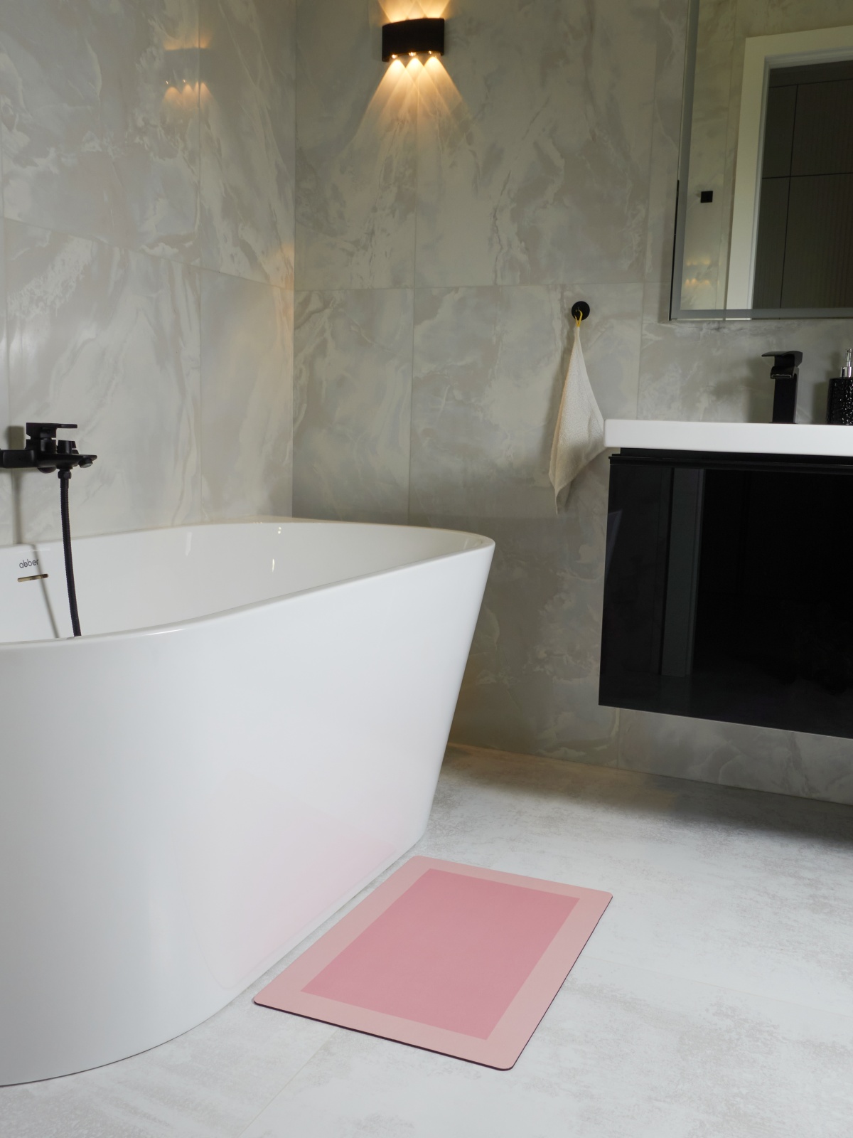 ЕГ Россо Диатомитовый коврик для ванной 40х60 см прям