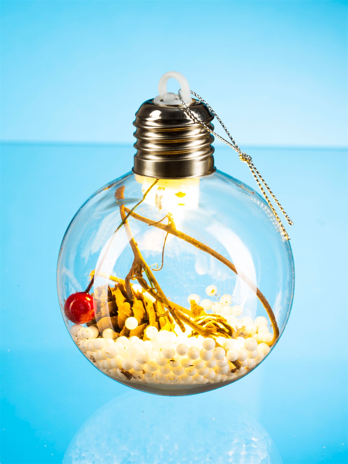 СТАРТ НГ 1Лед Шар 8 см белый 3 - 24