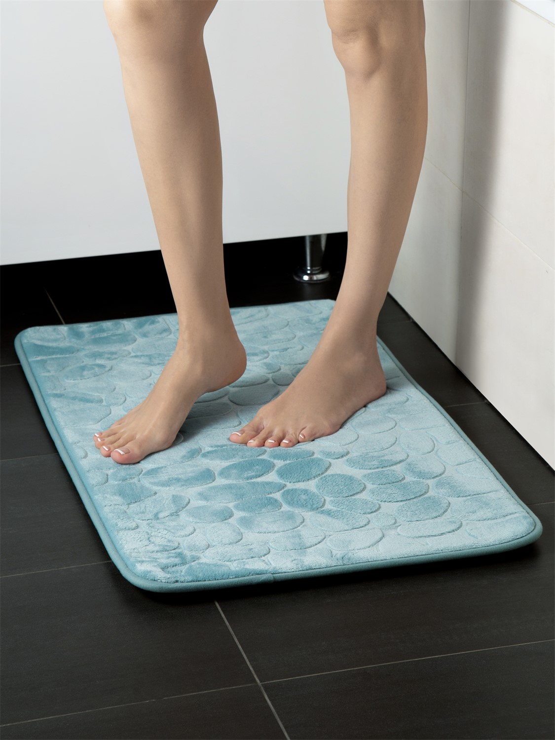 ЕГ Пьетра Коврик для ванной 50х80 см память, серый