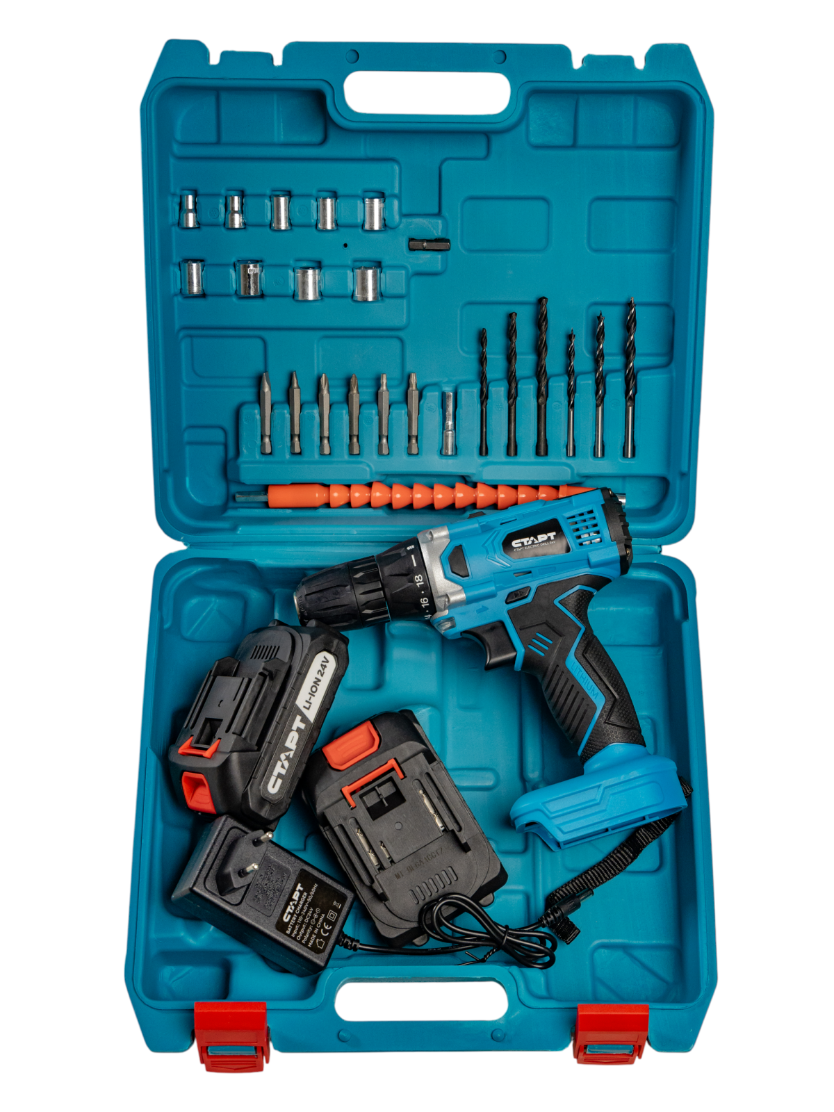 СТАРТ Дрель-шуруповерт аккум.бесщеточная 24В 2х2Ah Li-Ion кейс 28 предм
