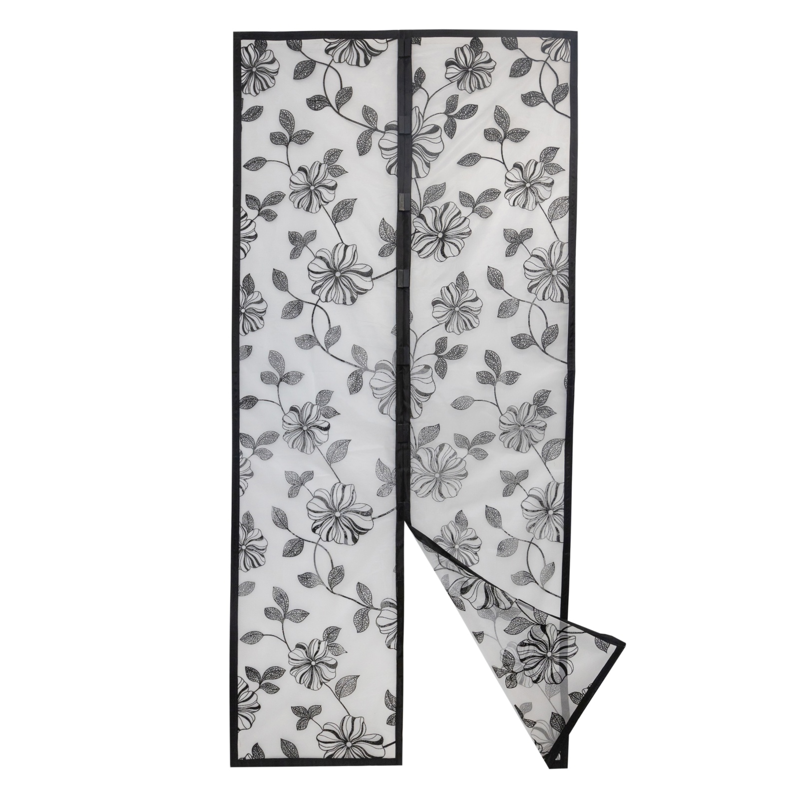 ЕГ москитная сетка Цветок флок черный /40