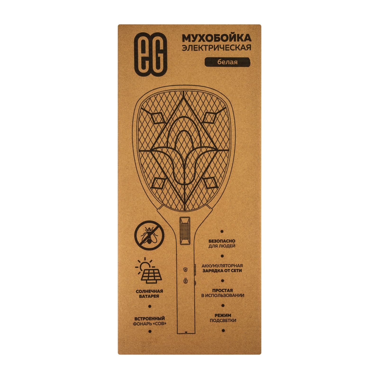 ЕГ мухобойка электрическая 504 белая /20