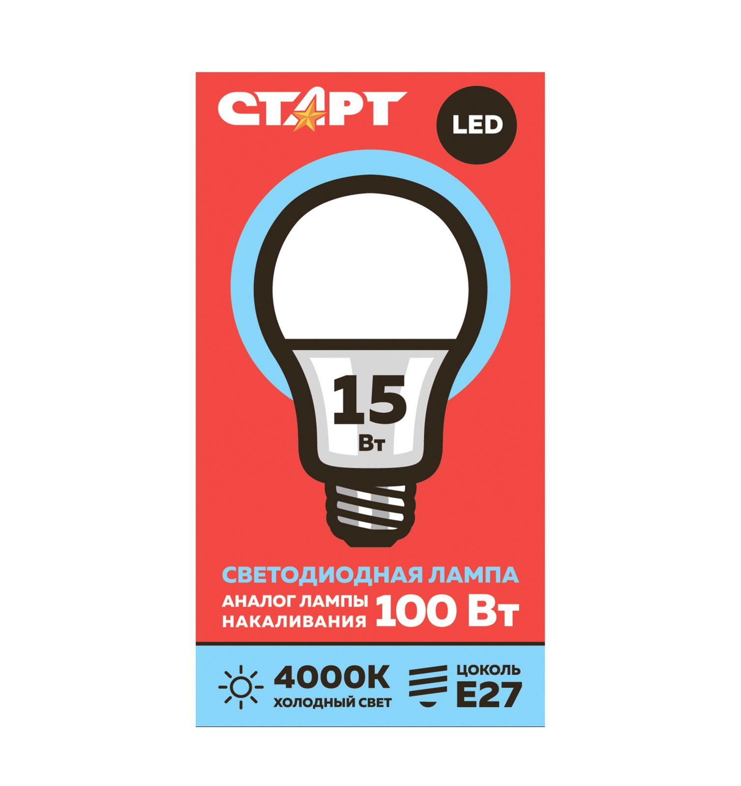 СТАРТ ECO LEDGLSE27 15W 40 FP 10/100